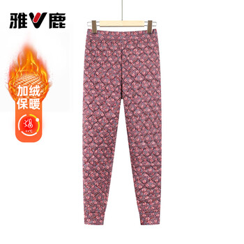 Yalu middle-aged and elderly mothers autumn and winter thickened velvet knee pads high waist inner wear warm pants warm cotton pants anti-cold mother autumn pants