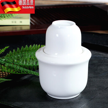 Tuojin jingdezhen ceramic wine warmer set with wine cup for hot rice wine and white wine household pure white_erliang