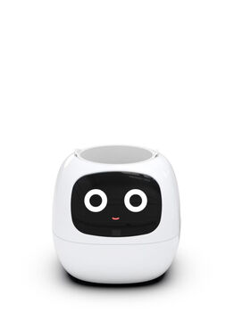 Plantsioivy smart small flowerpots, emotional green plant ornaments, potted robots, creative birthday gifts, goddess' day gifts, white, order notes for free plants