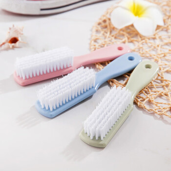 Shantou lincun nordic hangable shoe brush laundry brush soft bristle brush household non-damaging shoes and clothes cleaning brush shoe brush long handle brush randomly sent
