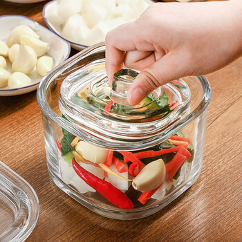 Sungsa kimchi jar thickened glass sealed jar bottle pickle jar overnight pickle jar shallow pickle jar storage jar overnight pickle jar