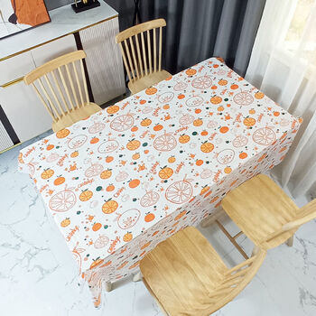 Fantasy tablecloth large round table film rectangular tablecloth printed new year tablecloth 1.2x1.8m thinking orange 10 pieces