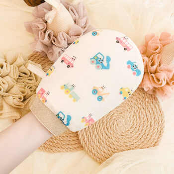 Shantou lincun cartoon rubbing bath and rubbing dust gloves personal bathing artifact for children rubbing mud and fine sand for household girls to clean and bath car bathing equipment