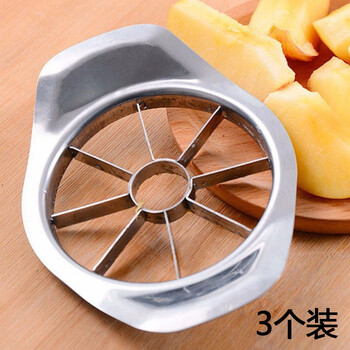Yong huan stainless steel apple cutting tool large fruit segmentation multifunctional peeling and core tool kitchen household mold stainless steel apple cutting tool 3 pack