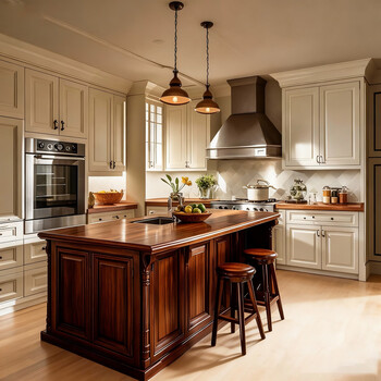 Yong huan overseas house cabinet style kitchen integrated furniture cabinet island table dining table integrated cabinet overseas whole house customized deposit 1 meter