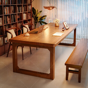 Mansfield (msfe) whole solid wood computer desk desktop solid wood living room study office desk dining table hu 120*80cm