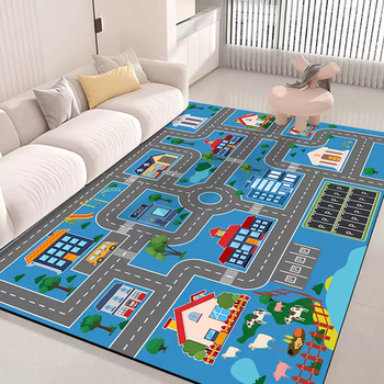 Yusenyi children's carpet reading area computer chair non-slip floor mat study desk study table living room bedroom bed dot plastic base crystal velvet yy898 80x200cm