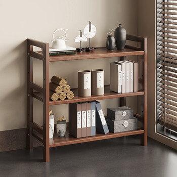 Fantasy storage rack multi-layer storage rack living room bamboo floor-standing bookshelf under the table small tea rack simple small apartment narrow shape priority delivery