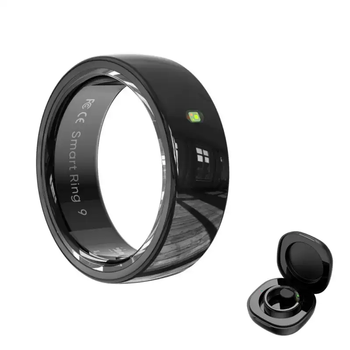 He jiangong nfc access control smart ring video novel music page turning bluetooth ring heart rate sleep touch control sports ring black nfc access control + touch page turning with charging compartment no. 8 inner diameter 18.3mm finger circumference 57.5mm