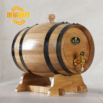Shixi whiskey oak barrel empty oak barrel 1.5l 3 liters 5l 10l 15 liters baking household bile-free oak barrel wood color 3l