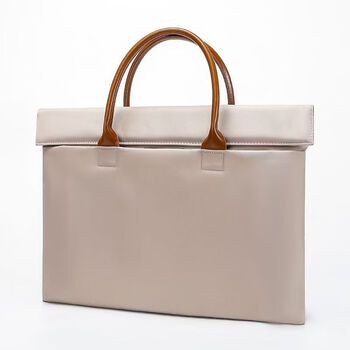 Ye yu computer bag 14-inch laptop portable waterproof all-inclusive airbag computer bag lightweight ladies business briefcase khaki 15.6 inch