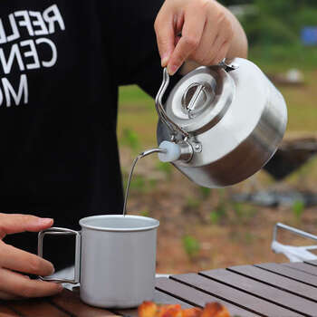 Yusenyi double handle kettle portable self-driving camping kettle picnic teapot camping cooker 900ml + double handle teapot 0l