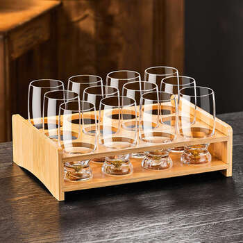 Yusenyi style beer mug gold foil glass wine glass set home internet celebrity wine glass holder creative cold drink glass gold foil wine glass 100mlx12 cup holder