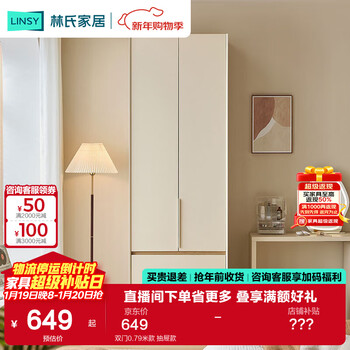 Lin's home simple desk wardrobe integrated bedroom furniture corner wardrobe rental room 2025 hot style swing door cabinet ut1d double door 0.79 meter drawer style