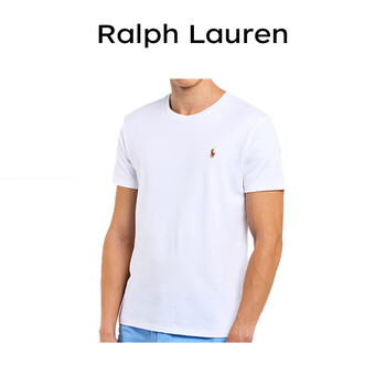 Ralph lauren winter new year gift new casual pure cotton warm men's short-sleeved inner t-shirt bottoming shirt white m