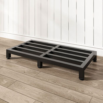 Fantasy bracket base storage rack refrigerator rack shelf wooden cabinet base rack flower pot bracket custom rice noodle rack length 100 width 30 height 10 (black) extra thick 6 legs