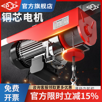 Hugong wire rope electric hoist micro household small crane 220v single-phase small hoist winch crane pa300 30 meters