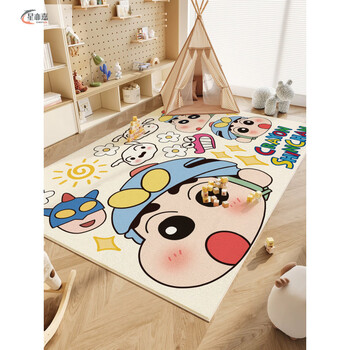 Xinjinngle children's carpet reading area room cartoon baby game climbing mat living room bedroom floor mat no-wash for all seasons xiaoxin's head photo 200cm*250cm three-proof suede surface for four seasons