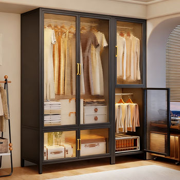 Wing fantasy wardrobe is a sturdy and durable bedroom assembly storage cabinet and storage cabinet. upgraded pressed privacy model. double hanging clothes. length 80x width 50x height 185 special