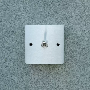 Dearlife warm home switch socket set industrial style stainless steel metal lever switch retro switch panel single/dual control