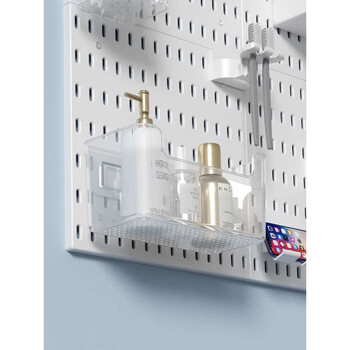 Yusenyi bathroom washbasin soap dish bathroom product storage wall storage rack wall no-punch acrylic toothbrush cup holder (only for our store hole board)