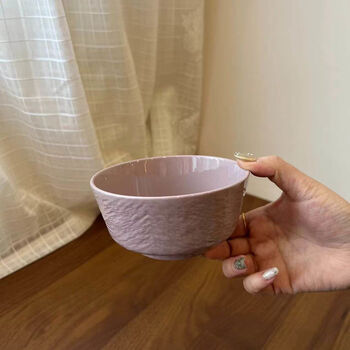 Pick up cat four seasons pear texture glossy bowls and plates tableware set ins style home dining tableware kitchen high-looking bowls and plates purple 4 o'clock 75 inch rice bowl