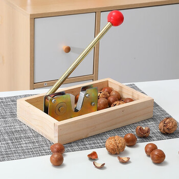 Tuojin household macadamia nut clamp nut clamp tool household hazelnut peeling artifact pecan shell opener large classic model (not adjustable)