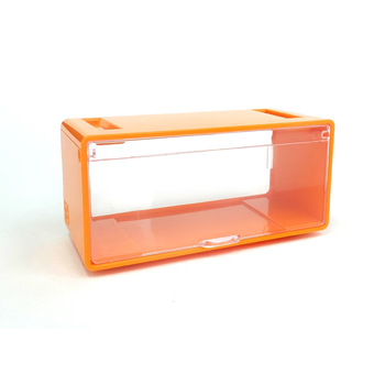 Fantasy display box transparent dust-proof stackable car model storage box 1 64dl orange splicable snap-on display box (1 piece)