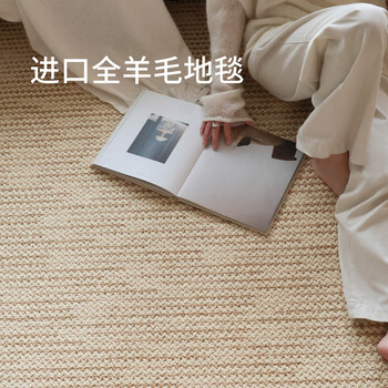 Saibos imported all-wool carpet from new zealand plain wabi-sabi living room and bedroom light luxury and high-end aoyama beauty stay sunset coral (imported all-wool) 200cm*300cm (suitable for 2.6~3m sofa)