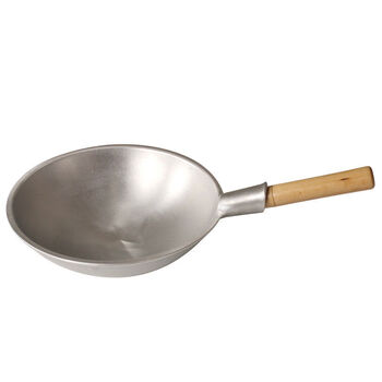 Aluminum pot restaurant roasted sea cucumber and sea cucumber in old-fashioned hotel commercial aluminum horse spoon special pot for cooking soup, sauce and roasting lobster, round bottom thickened aluminum pot, 28cm, about 1.5kg