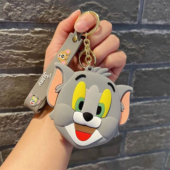 Tom and jerry creative cartoon coin purse pendant cute tom jerry bag male and female student key bag happy cat bag