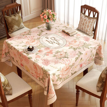 Fantasy square tablecloth, no-wash square tablecloth, coffee table tabletop mat, yuehong secret realm, thickened, waterproof, oil-proof and anti-scalding, 100x160cm, suitable for 60x120 rectangular table/oval