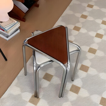 Fantasy丨wind stackable living room dining room study computer chair upholstered dining chair stool sunset yellow