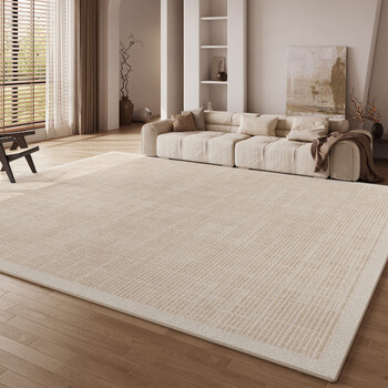 Sanqihu wabi-sabi style living room carpet new scrubbable waterproof large carpet suitable for l-shaped sofa bedroom high-end floor mat fang li 22298 140x200cm environmentally friendly and no odor