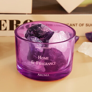 Shantou lincun expanded stone diffuser essential oil fire-free aromatherapy crystal ornaments bedroom fresh lavender dream whisper purple crystal cup set does not contain essential oils
