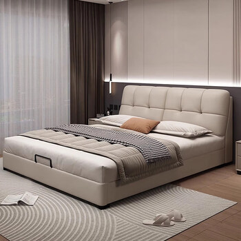 Jiangmu senge modern simple bedroom children's bed girl 1.2 small apartment soft package 1.5m edge bed 1.35m boy single bed bed + 2 cabinets + platinum version cashmere latex mattress 1.5x2.0 frame can be customized 1.9m long