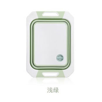 Xiaotianxing silicone folding chopping board drain basket chopping board sink basin portable travel outdoor camping washbasin multi-purpose kitchen white green