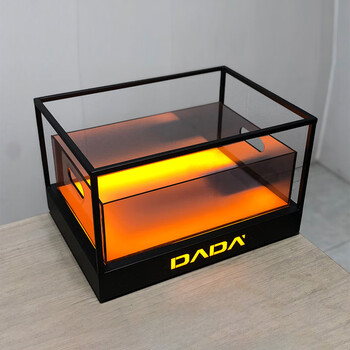 Fantasy bar luminous beer frame ktv luminous ice bucket acrylic ice pattern anti-fall champagne bucket 24 pack wine frame ice granules detachable smoke gray wine frame