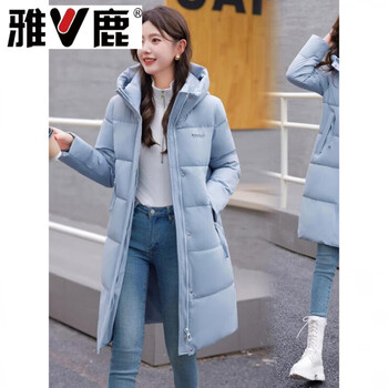 Yalu northeast down jacket harbin coldproof clothing - 40 degrees down jacket women's medium long style 2026 winter new fashion 8058 light blue l recommended 115---130 catties