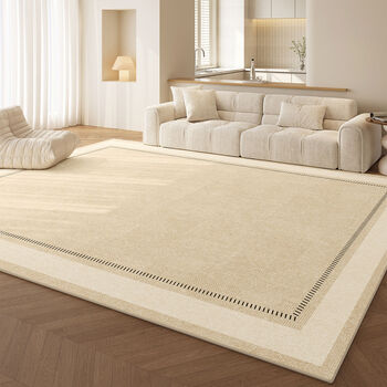 Fantasy carpet living room 2025 new cream style no-wash wipeable bedroom bedside blanket light luxury high-end sofa floor mat yinghan 23526 120cmx160cm waterproof, stain-resistant, non-slip and soundproof