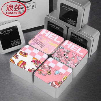 Langsha (langsha) pink cute men's underwear cotton boxer briefs summer emotional interesting boxer trendy thin shorts pink cotton a combination_ 4 pairs xl 120 jin-145 jin