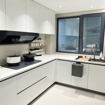 Fantasy rabbit house integrated cabinet hexiang plate crystal steel door panel cabinet cabinet particle board + door panel pt + countertop quartz stone 1 meter