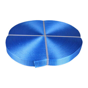 Work horse cargo truck binding bandage rope wear-resistant thickened car cart sealing rope polyester fiber flat belt brake 5cm wide (6 tons) 100 meters - random color