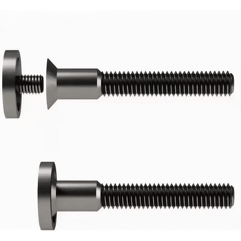 Hejiangong high-end extended handle screw with decorative cover, round head, self-tapping machine tooth decorative screw, high-strength fixing hardware, langya style 440 (set of 50)