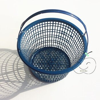 Fantasy round plastic fruit basket, portable strawberry and bayberry picking basket, portable fruit basket, 1kg blue, 500 pieces