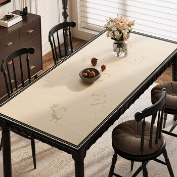 Fantasy table mat waterproof and oil-proof no-wash tablecloth 2025 new style light luxury high-end retro coffee table table mat butterfly flying 65x130cm (no fear of knives and forks, no traces left)