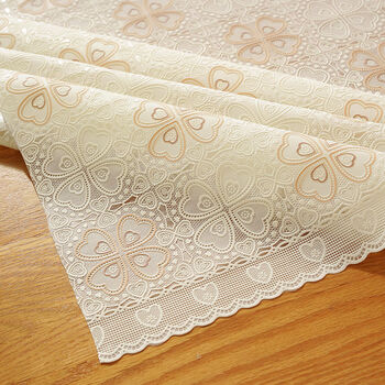 Fantasy tablecloth waterproof, anti-scalding and anti-oil, no-wash lace pvc tablecloth, nordic coffee table table mat, desk ins student fabric, upgraded odorless and oil-proof style jw+027 rice brown 138x138cm