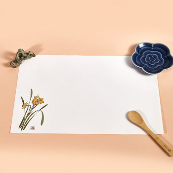 Gefuya placemat paper japanese style dinner plate paper hotel western restaurant pub japanese food shop table paper orchid