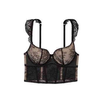 Victoria's secret flower lace mesh shapewear women's black black s