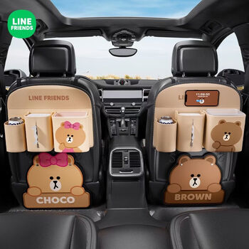 Shiyan car seat back storage bag car hanging bag rear rear seat storage bag holder trash can tissue box water cup holder free growth belt suitable for sports seats